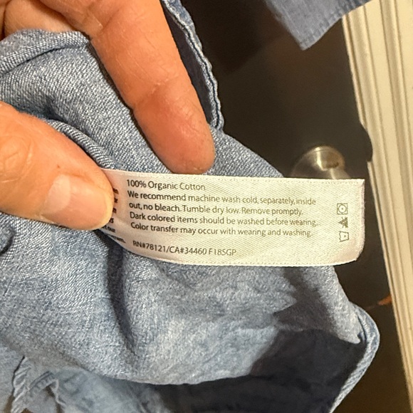 Eileen Fisher Chambray Shirt Dress Size: XS Missing belt - Picture 7 of 7